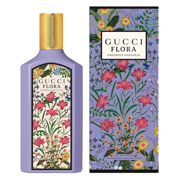 Chai Gucci Flora Magnolia nắp hoa hồng nhạt