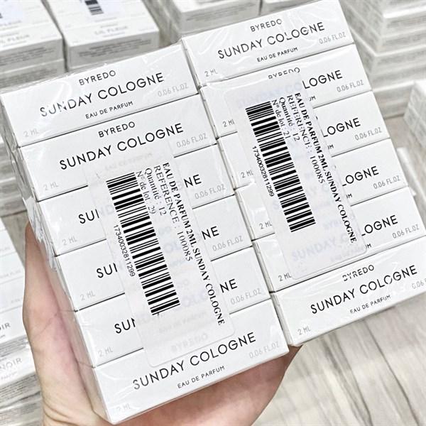 Vial Byredo Sunday Cologne 2ml nhãn trắng