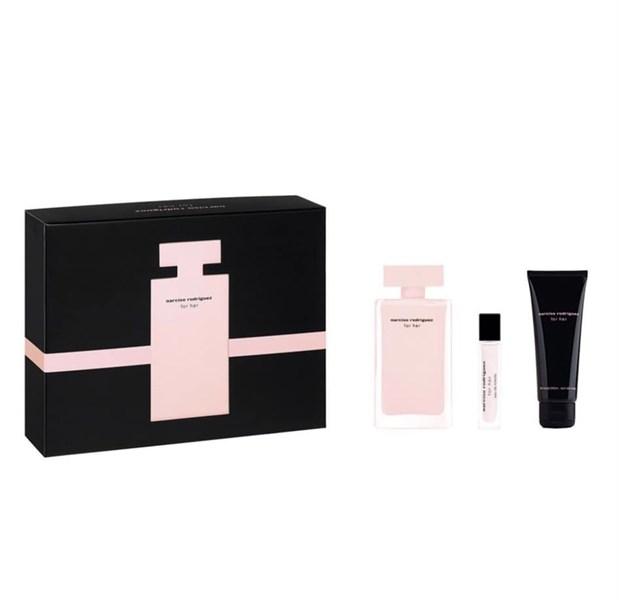 Set Narciso Rodriguez EDP hồng ba món