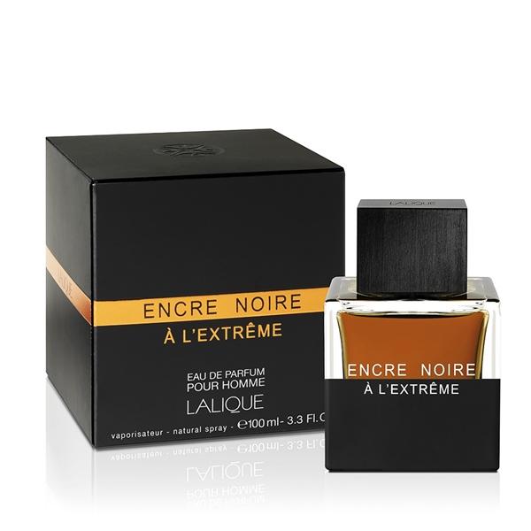 Chai Lalique Encre Noire À L'Extreme đen nắp gỗ