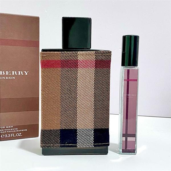 Chai Burberry London nam họa tiết kẻ caro