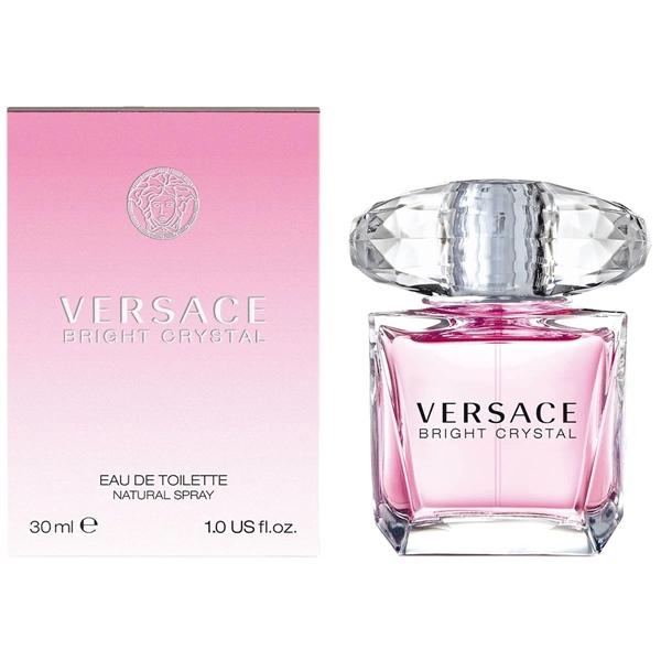 Chai Versace Bright Crystal hồng nhạt hình pha lê