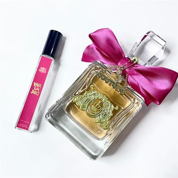 Chai Viva La Juicy hồng nắp đính nơ