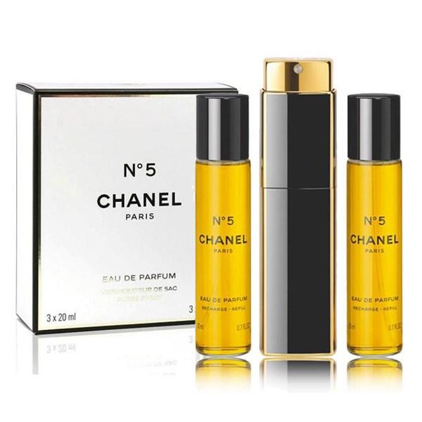 Bộ ba chai Chanel No5 EDP 20ml kèm case