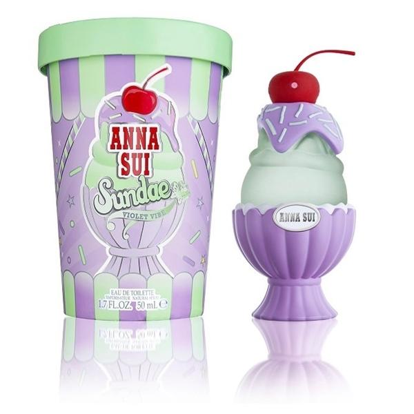 Chai Anna Sui Sundae Violet Vibe hình ly kem tím