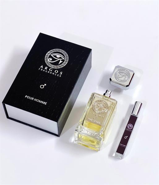 Chai Argos Pour Homme nắp điêu khắc vàng