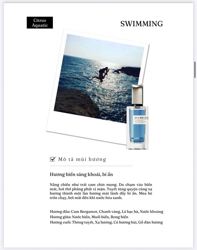 Chai Soulvent Swimming 30ml màu xanh nước biển